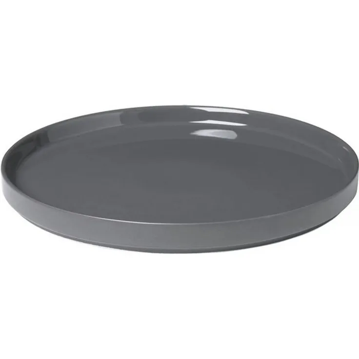 Blomus Pilar Speiseteller, Teller, Essteller, Geschirr, Keramik, Pewter, 27 cm, 63964