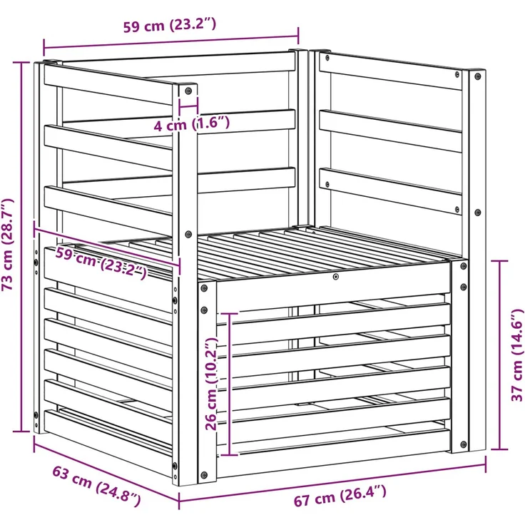 vidaXL Outdoor-Sofagarnitur Massivholz Akazie Weiß 3439076 – Bild 7