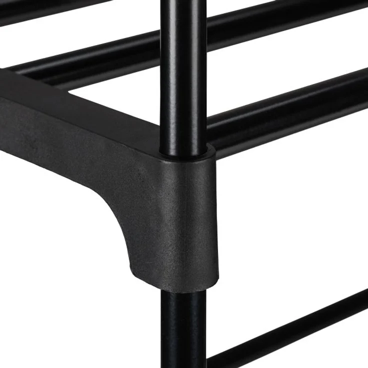 Schwarzes Schuhregal aus Metall – Bild 6