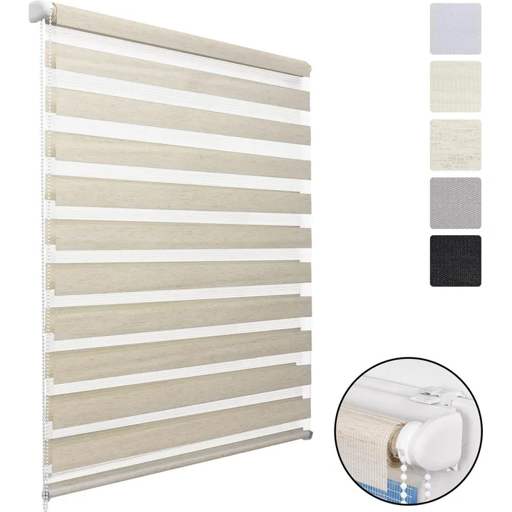 Sol Royal Doppelrollo SolDecor DL2 Leinen, 150x40x4 cm