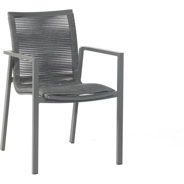 Sonnenpartner Sessel Line Alu/Polyrope dark-grey