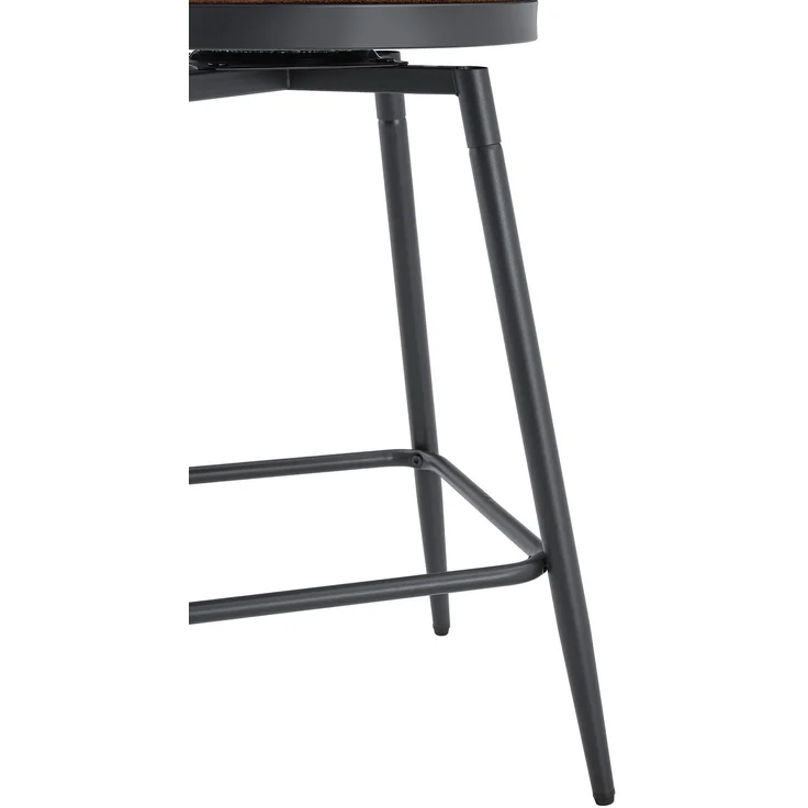Moderner Metall-Barhocker im Windsor-Stil mit gepolstertem Sitz für Kücheninseln, Bars, Restaurants; Barhocker im Industrial-Stil in Barhöhe; Vintage- und Minimalismus-Stil--Braun--96x39x39cm--YOUDENOVA – Bild 8
