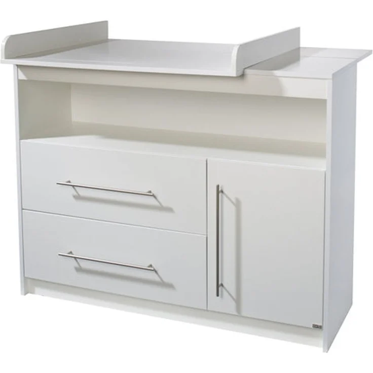 roba Zimmerset 'Maren' - 3-teilig - Gitterbett 70 x 140 cm - Wickelkommode breit - Weiß – Bild 8