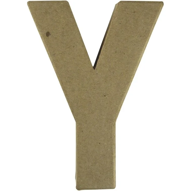 Pappmaché Buchstabe Y FSC Recycled100%, 15x10,5x3cm