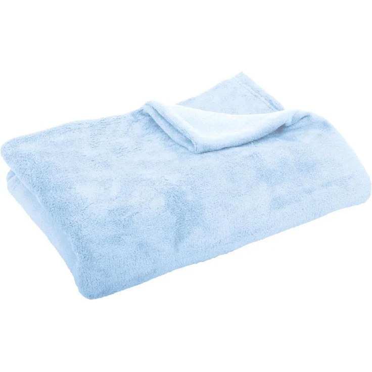 Kuscheldecke supersofte Tagesdecke vielseitig verwendbare Microfaser-Decke, flauschig und anschmiegsam in vielen verschiedenen modischen Farben erhältlich (blau - babyblau/ 220x240 cm) – Bild 8