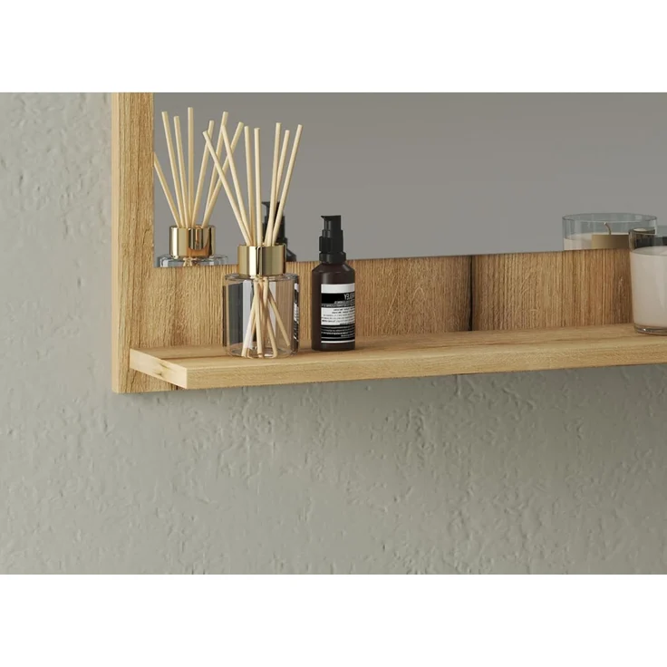 Badezimmer Spiegel Torsby in Eiche mit Ablage 60 x 75 cm – Bild 3