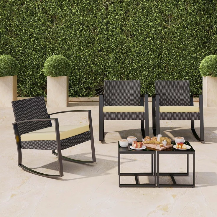Bealife Gartenmöbel Set Balkon Lounge 2 Personen Outdoor – Bild 6