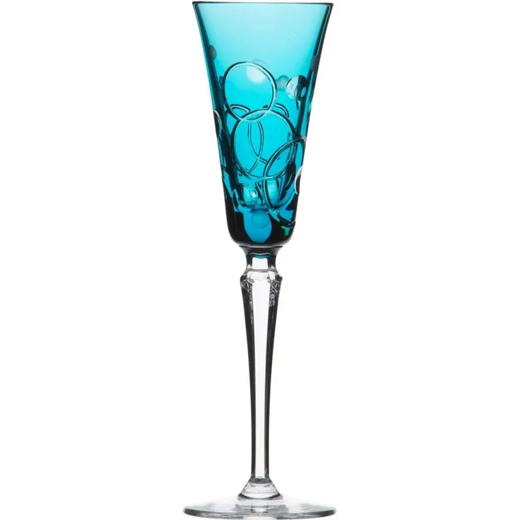 Sektglas Kristall Circle azur (26,5 cm)