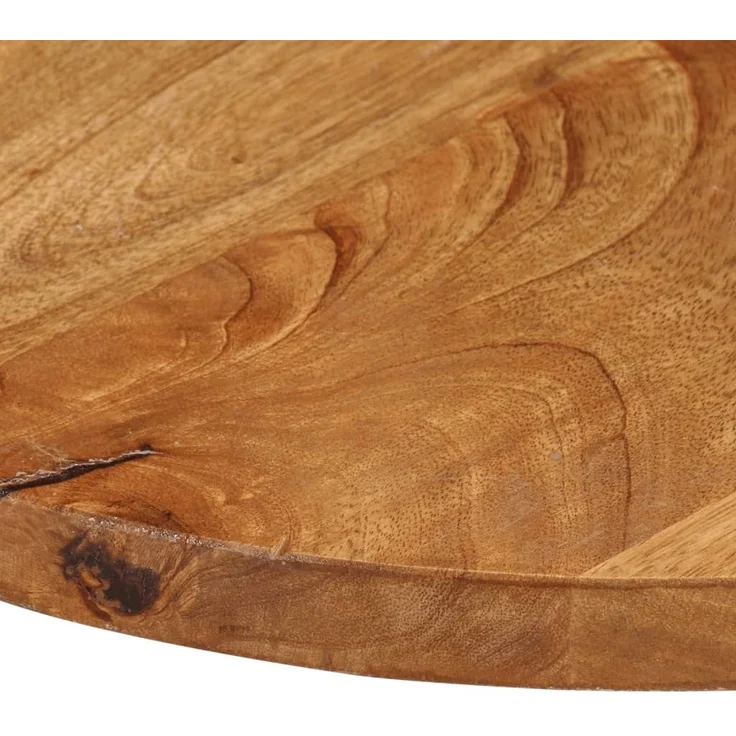 vidaXL Tischplatte Ø 50x2,5 cm Rund Massivholz Mango 370072 – Bild 5