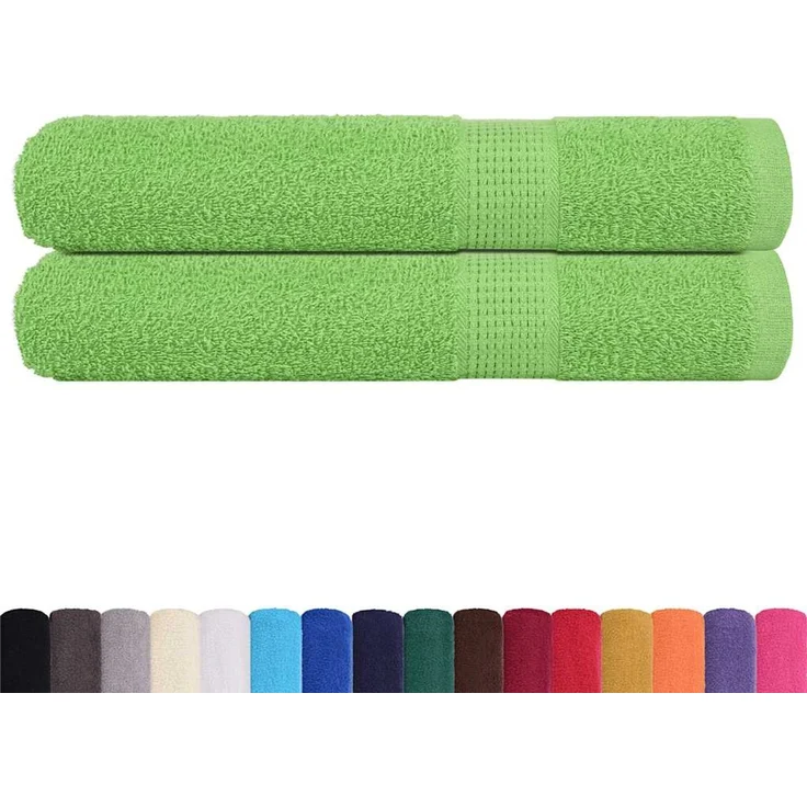 vidaXL Handtücher FROGN 2 Stk. Apfelgrün 100x200 cm 360 g/m² 137034 – Bild 2