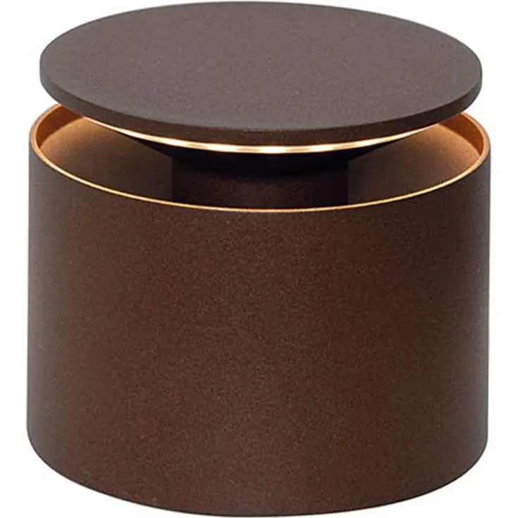 Zafferano, Push-Up Lampe, Kabellose, Wiederaufladbare Tischlampe mit Touch Control, Auch für den Außenbereich Geeignet, Dimmer, 2200-3000 K, Höhe 80-100 cm, Farbe Corten