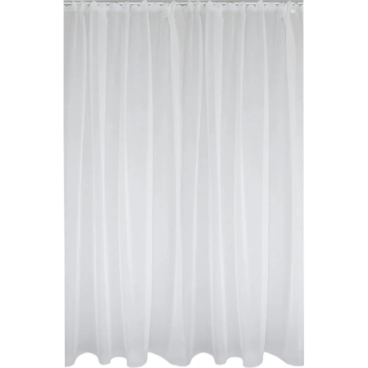 Haus und Deko Gardine Voile Dekoschal Gardine Emotion weiß Organza Vorhang Kräuselband weiß (1 St), Kräuselband, transparent, Polyester – Bild 3