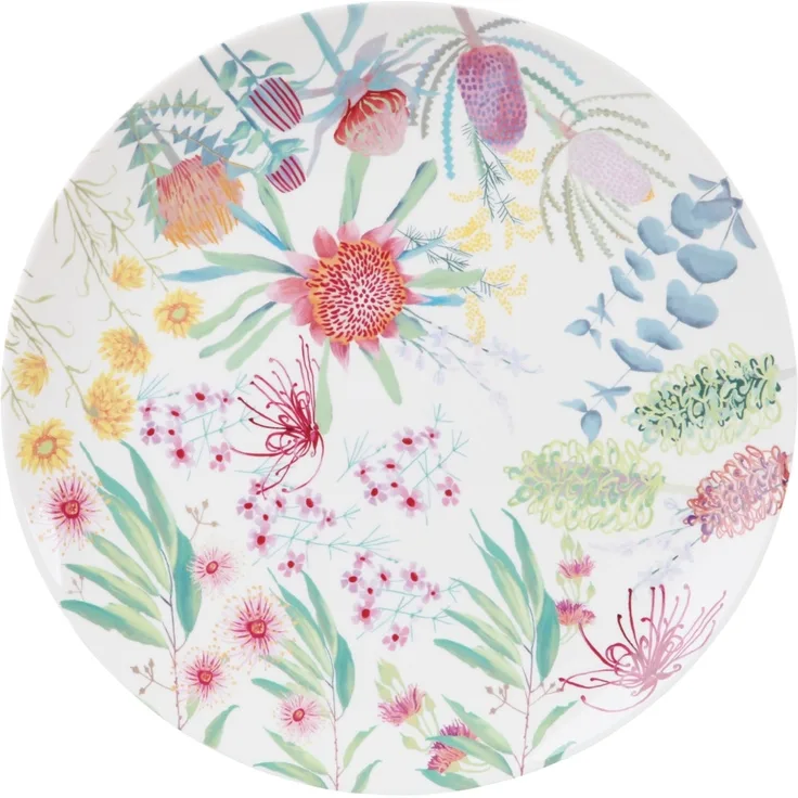 Maxwell & Williams AW0622 Platte 33 cm NATIVE BLOOMS rund, Porzellan, in Geschenkbox