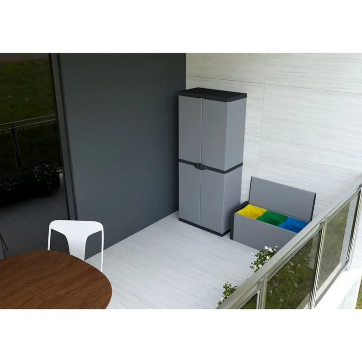 Kreher Mehrzweckschrank 'Armadio', modulares System aus Kunststoff für Keller, Garten, Garage – Bild 3