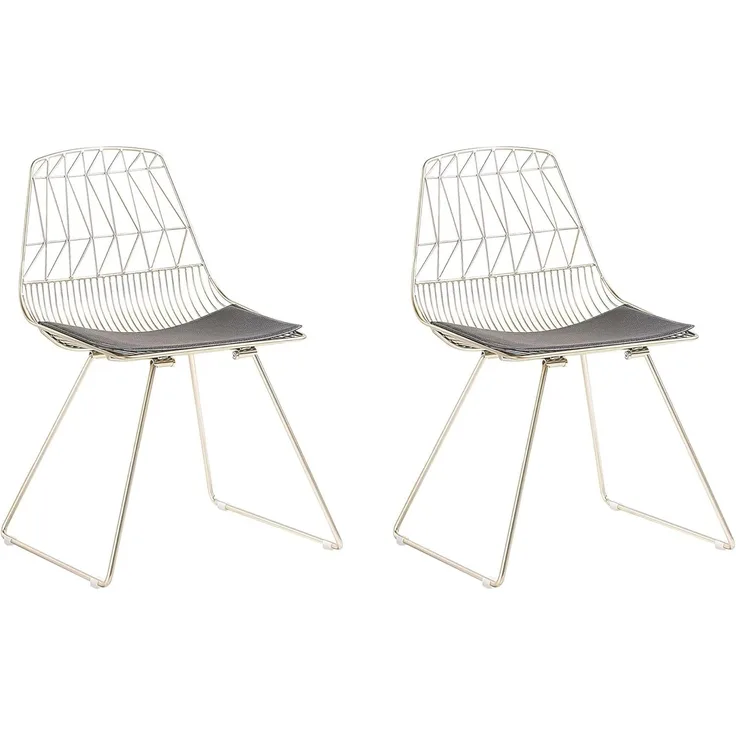 Metallstuhl gold 2er Set HARLAN