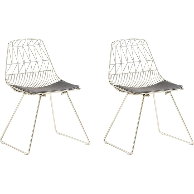 Metallstuhl gold 2er Set HARLAN – Bild 1
