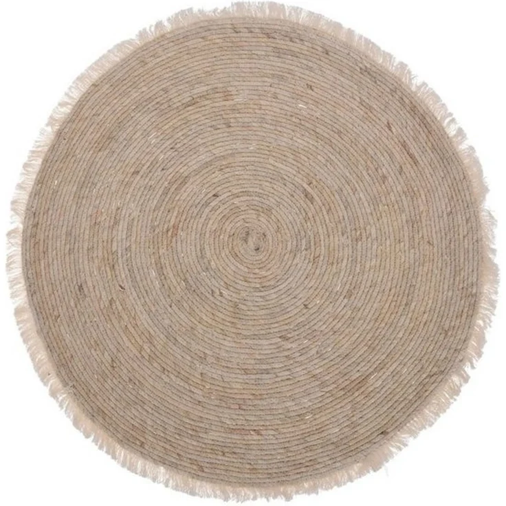 Excellent Houseware Teppich Maisstrohteppich für Wohnzimmer, rund, Ø 80 cm, rund, Höhe: 10 mm – Bild 4