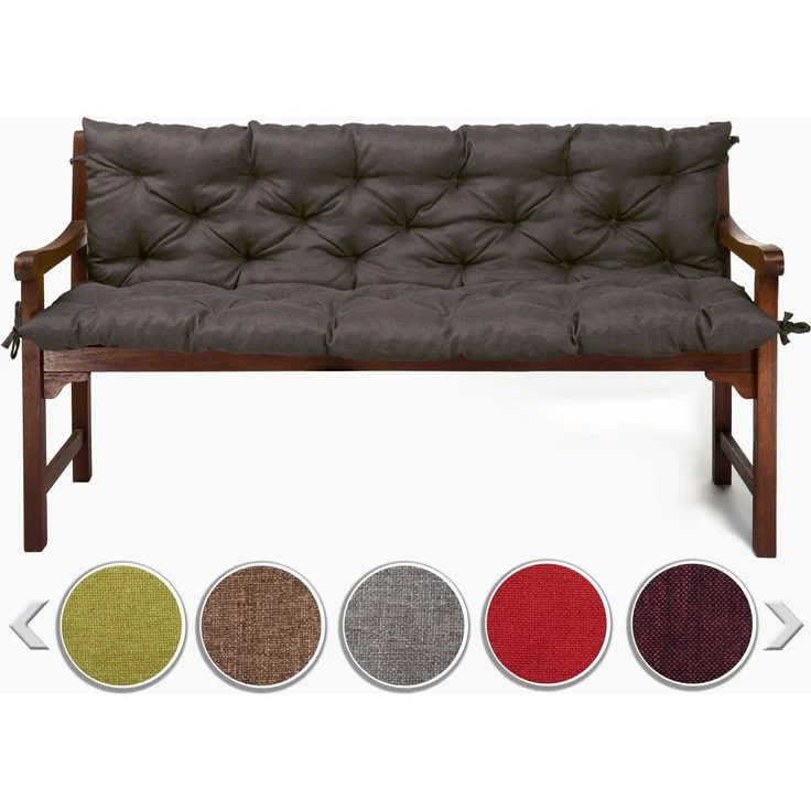 sunnypillow Bankauflage Bankauflage Stuhlkissen viele Farben und Größen zur Auswahl, 140 x 50 x 50 cm anthrazit – Bild 1