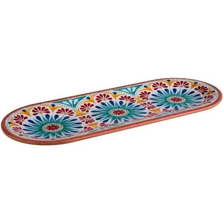 APS Teller Arabesque, Terrakottaoptik, spülmaschinengeeignet, Länge 38 cm – Bild 2