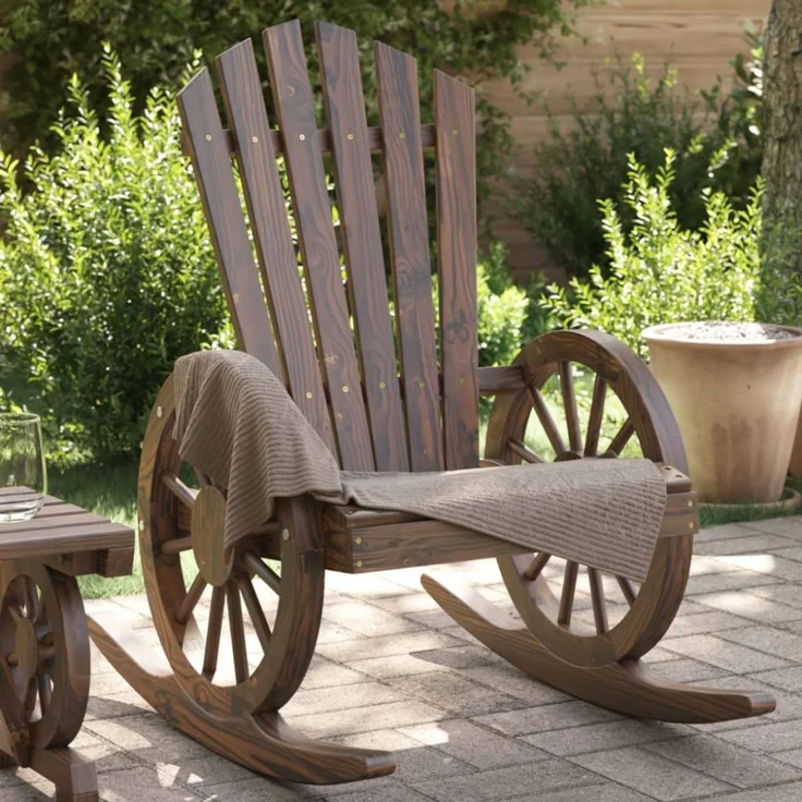 vidaXL Adirondack-Schaukelstuhl Massivholz Tanne 365094 – Bild 1