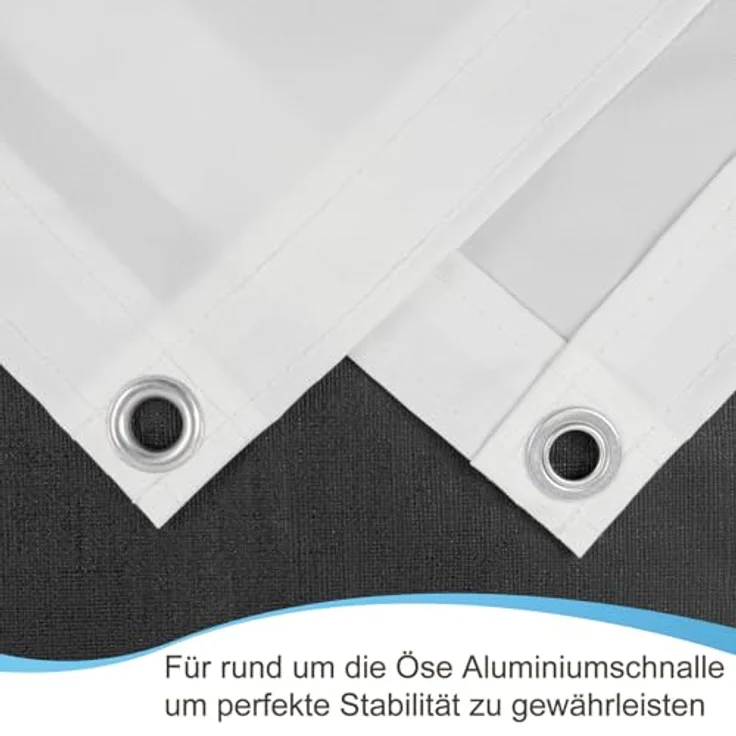SUNNY GUARD Balkon Sichtschutz Wetterfest 100x500cm Balkonverkleidung Balkonabdeckung Balkonumspannung UV-Schutz Windschutz mit Kabelbinder,Weiß – Bild 2