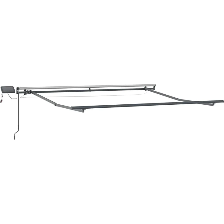 Einziehbare Markise, Sonnenmarkise Rot und Weiß 350x250 cm Stoff – Bild 5