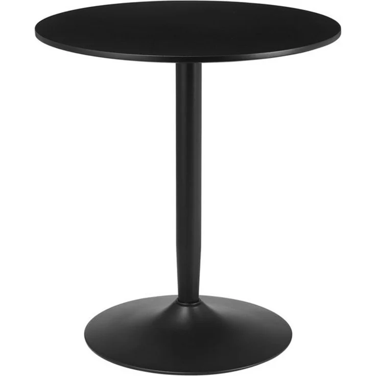 HOMCOM Esstisch 70 x 70 cm rund Küchentisch für 2 Personen Esszimmertisch mit Stahlbein, Rutschfester Fußauflage Säulentisch moderner Kaffeetisch für Küche, Esszimmer und Wohnzimmer Schwarz – Bild 4