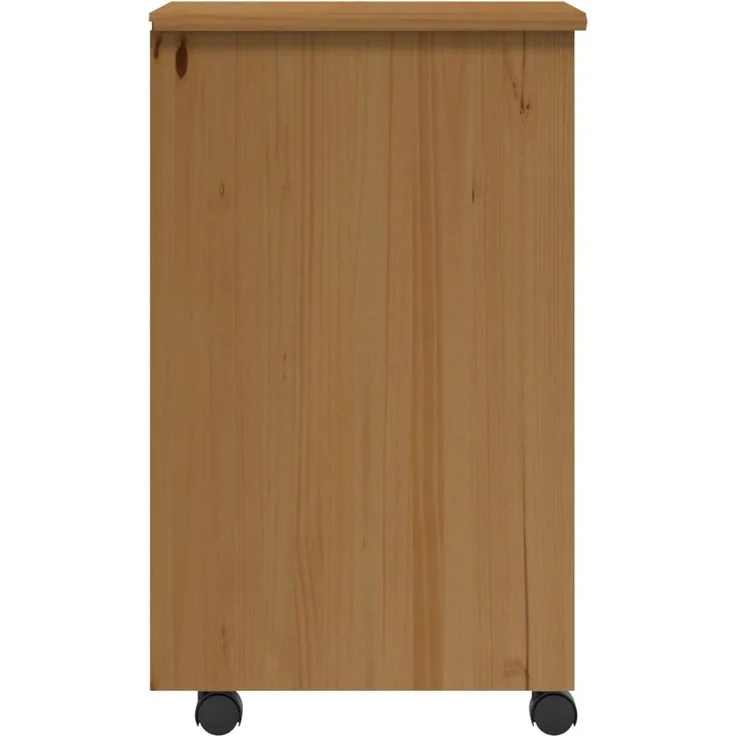 vidaXL Rollschrank mit Schubladen MOSS Honigbraun Massivholz Kiefer 355888 – Bild 5