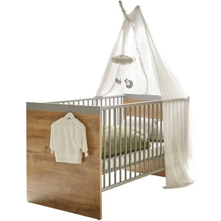 Babyzimmer Larissa 5 teiliges Kinderzimmer Komplett Set in Bolton Oak und Arktisgrau – Bild 4