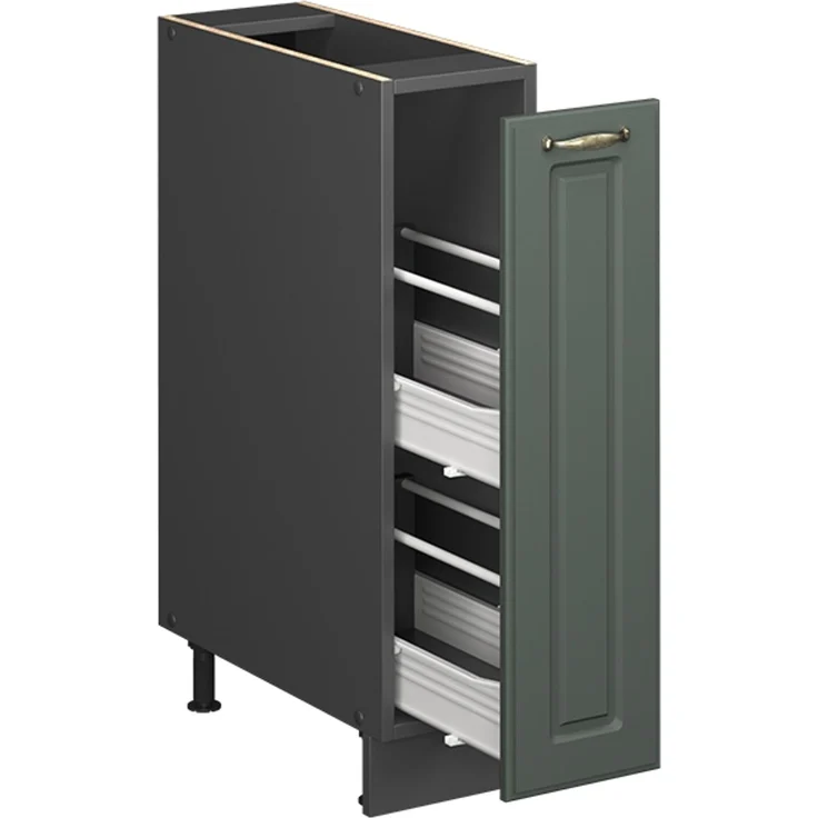 Apothekerschrank Fame-Line Grün-Gold Landhaus/Anthrazit 20 cm ohne Arbeitsplatte Vicco – Bild 6