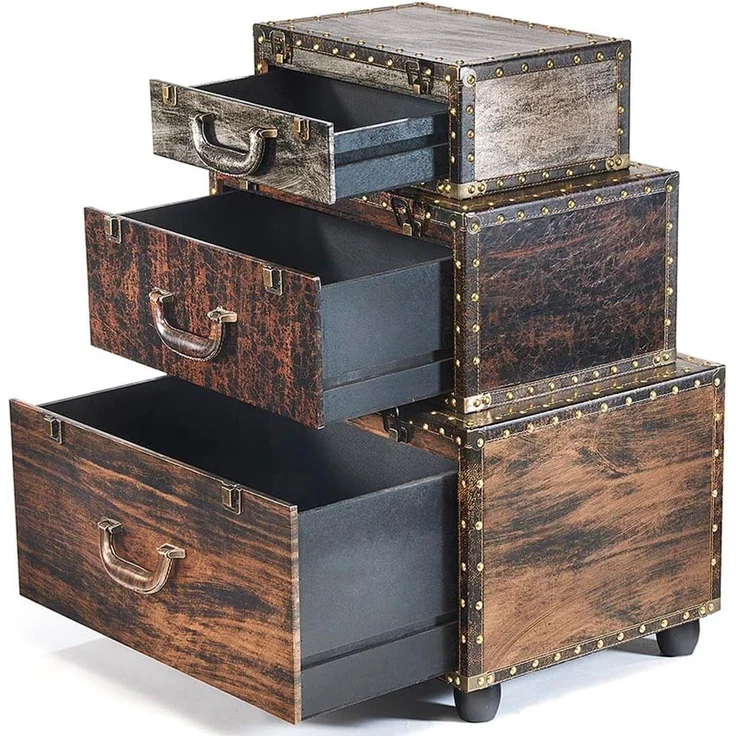 Kobolo Regal Kommode Kofferkommode VACAY aus MDF und PU – Bild 4