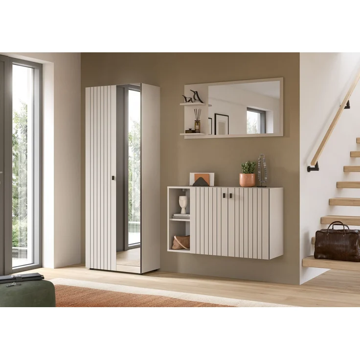 Garderobenschrank (B/H/T: 70x192x37 cm) in Kaschmir Nachbildung – Bild 5