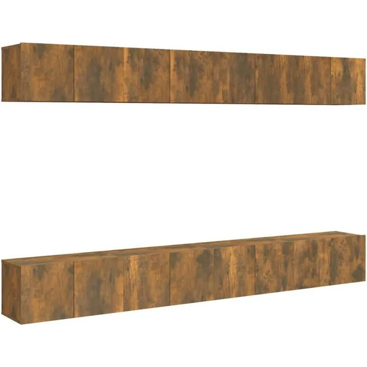 vidaXL 8-tlg. TV-Schrank-Set Räuchereiche 60x30x30 cm Holzwerkstoff 3120308