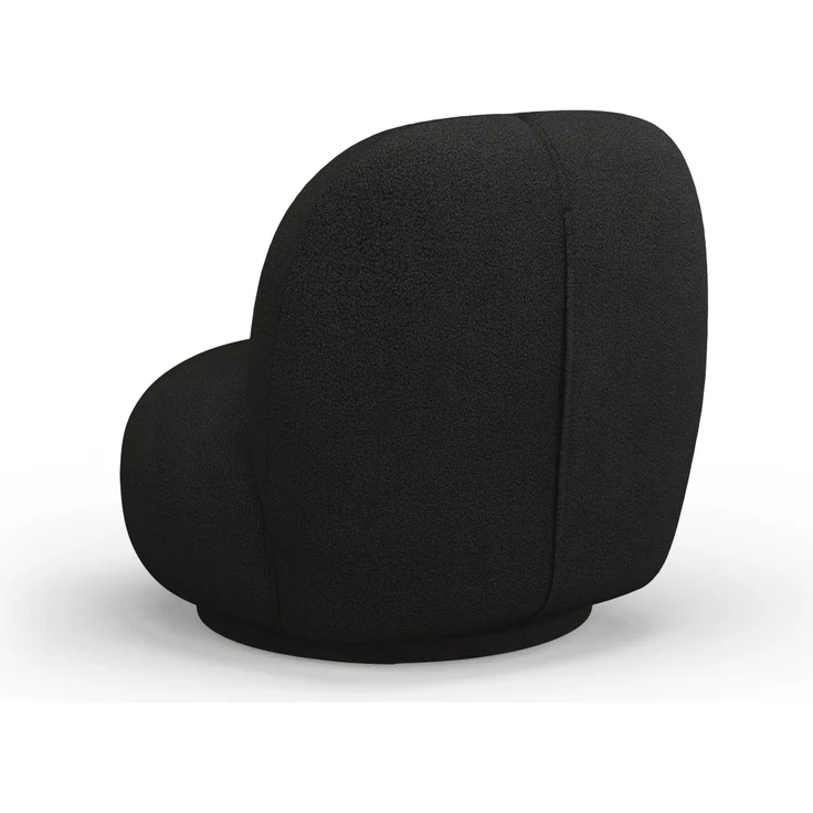 Micadoni Drehbarer Sessel Chuck Boucle Schwarz – Bild 3