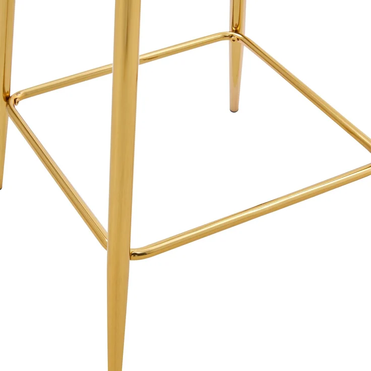 Transparentes Barhocker-Set, 4er-Pack, mit Metallgestell in Silber/Gold/Schwarz, Moderne Design-Stühle für Küche, Bar oder Esszimmer (Nur Stühle, ohne Tisch)--Gold--102x45x51cm--YOUDENOVA – Bild 8