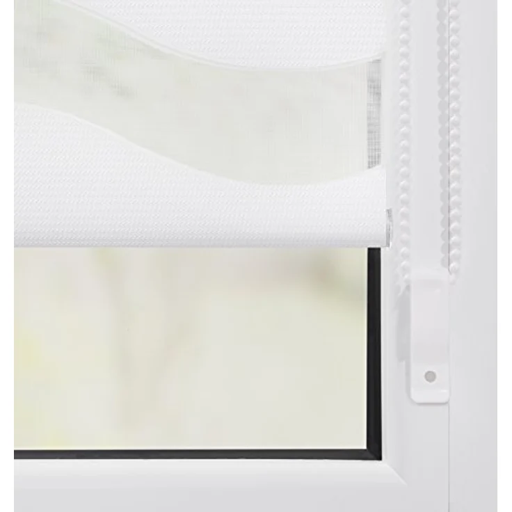 Lichtblick Sonnenschutzsysteme GmbH Doppelrollo Stockholm 45 cm x 150 cm (BxL) Weiß Duo Rollo in extravagantem Stil; Klemm- und schraubbar; Lichtdurchlässig und blickdicht – Bild 7