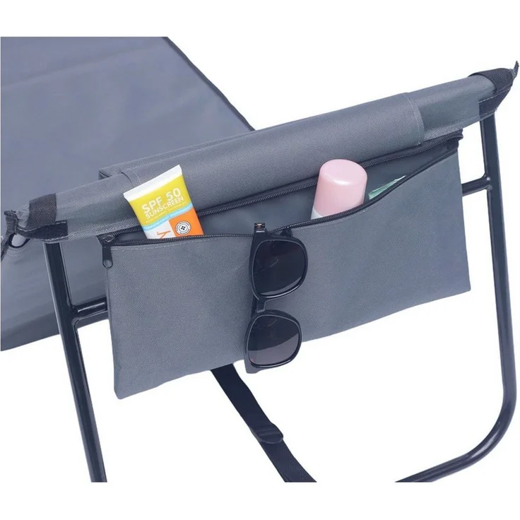 Mojawo Doppelliege Strandliege Strandmatte Rückenlehne Kissen faltbar L152xB51xH41cm – Bild 2