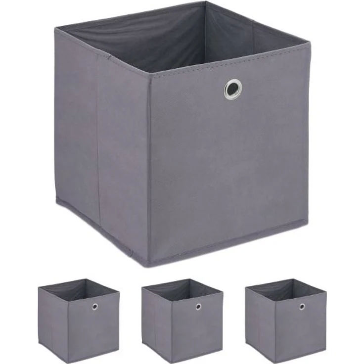 Graue Aufbewahrungsbox im 4er Set – Bild 1