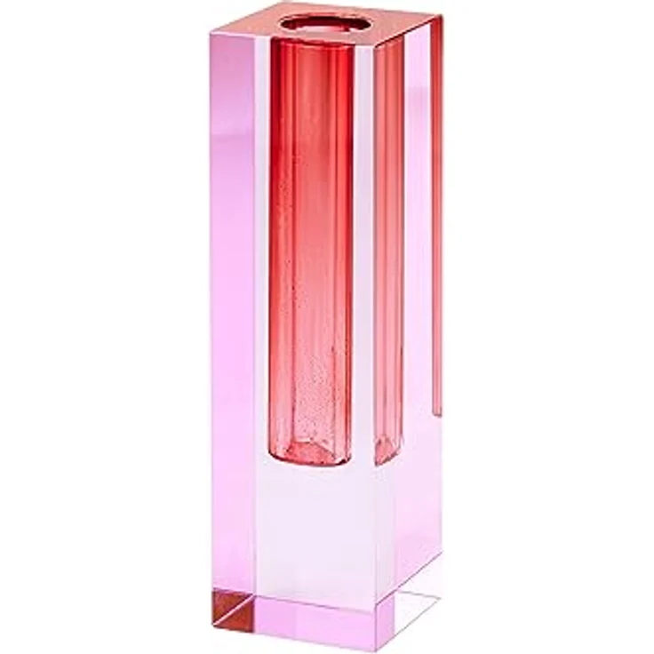 Gift Company Sari Kristallglas Vase H17 cm pink/rot gs – Bild 2