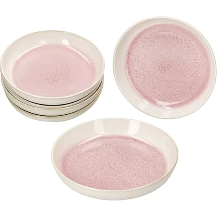 MamboCat Suppenteller 6x Reactive Glaze Paris Suppenteller 400ml 6 Pers Creme Pink – Bild 2