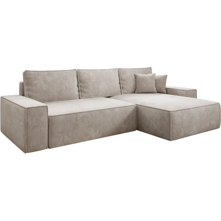 Luxusbetten24 Schlafsofa Designer Sofa Lunaro in Cord, mit Stauraum und Schlaffunktion