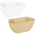 Navaris Mülleimer 2x Auffangschale für Küchenabfälle - 2er Set in mint und weiß