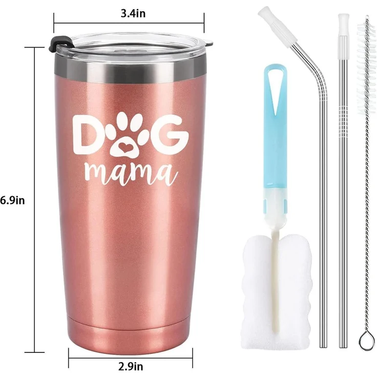 Livole Muttertagsgeschenke 20oz Edelstahl Hund Mama Kaffeebecher – Bild 6