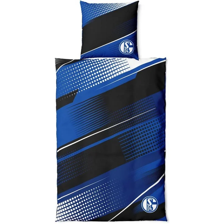 FC Schalke 04 Bettwäsche 135x200 cm. schwarz/ blau – Bild 1