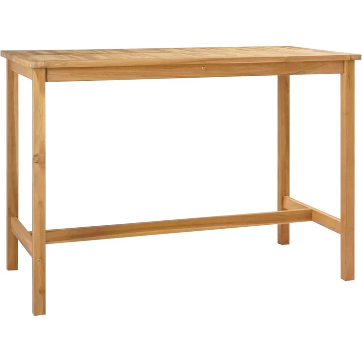 vidaXL Bartisch Natur 150 x 75 x 105 cm Massivholz Teak 42030008 – Bild 2
