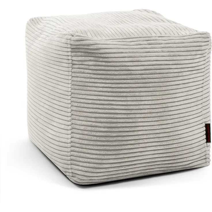 Sitzsack ‘Pouf Up!‘, Bezugstoff - Waves, 100% Polyester, Snow, 40x45x45 cm cm.