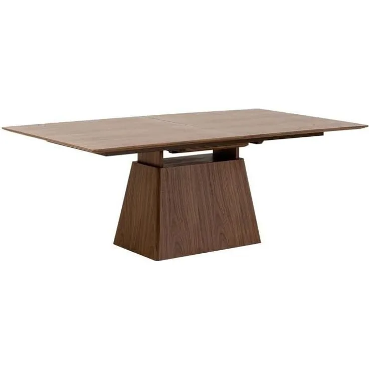 Kare Design Tisch Benvenuto, Braun, Ausziehtisch, Pflegeleicht, von 200cm bis 250cm auziehbar, 4-10 Personen, Esszimmertisch, Walnussholz, 75 x 200 x 110 cm (H/B/T)