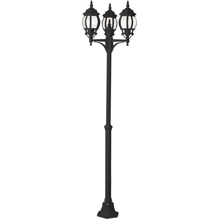Brilliant Leuchten No. 48688-06 Aussenstandleuchte Istria 3flg E27 IP23 schwarz