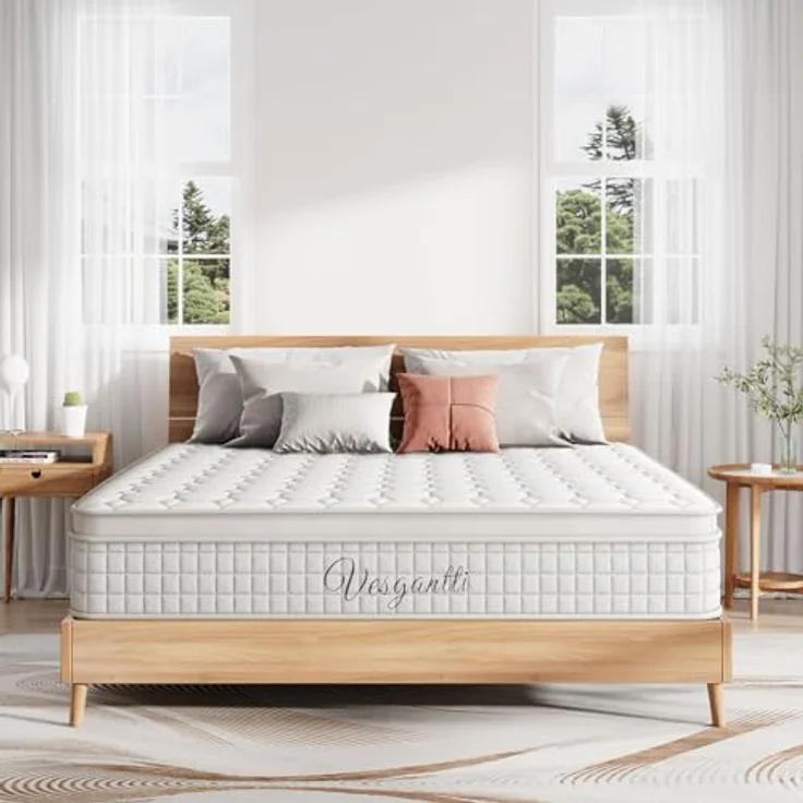 Vesgantti Hybridmatratze 120x200, H3 7-Zonen Druckentlastung Orthopädische Matratze, Taschenfederkernmatratze Oeko-TEX Zertifiziert, atmungsaktiv (30 cm Tight Top, weiß)‌ – Bild 2