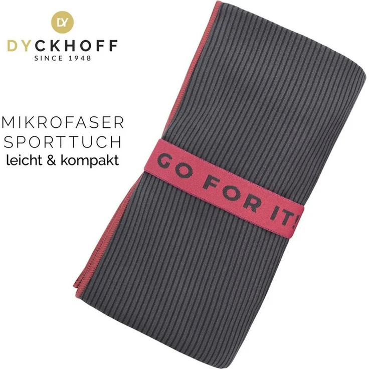 Dyckhoff Handtuch Mikrofaser Sporttuch Struktur, Microfaser (1-St), Mit Überstülpkapuze, Schnelltrocknend, Leicht, Reißverschlusstasche – Bild 2